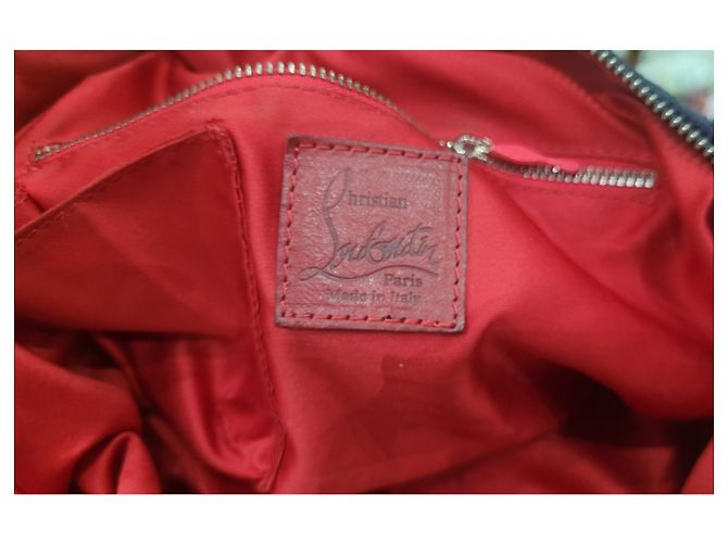 Christian Louboutin borsa tote bag Marrone Blu scuro - vista 4