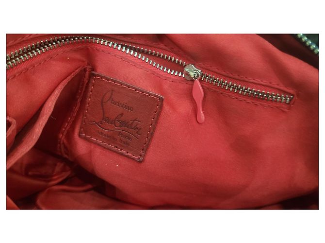 Christian Louboutin borsa tote bag Marrone Blu scuro - vista 5