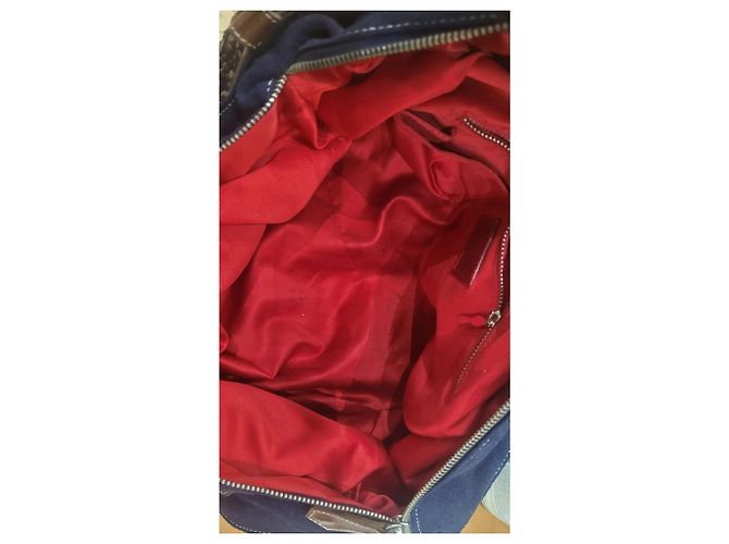 Christian Louboutin borsa tote bag Marrone Blu scuro - vista 6