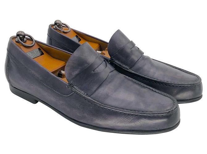 Berluti-Loafer aus violettem Leder - Ansicht 2