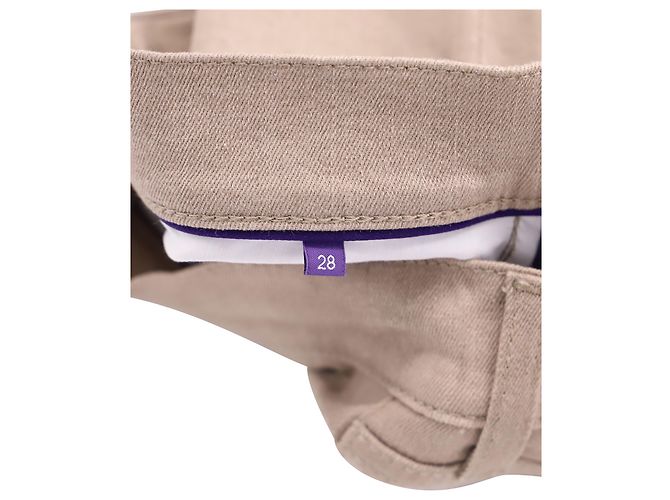 Vaqueros Ralph Lauren de corte recto en denim de algodón beige - vista 4