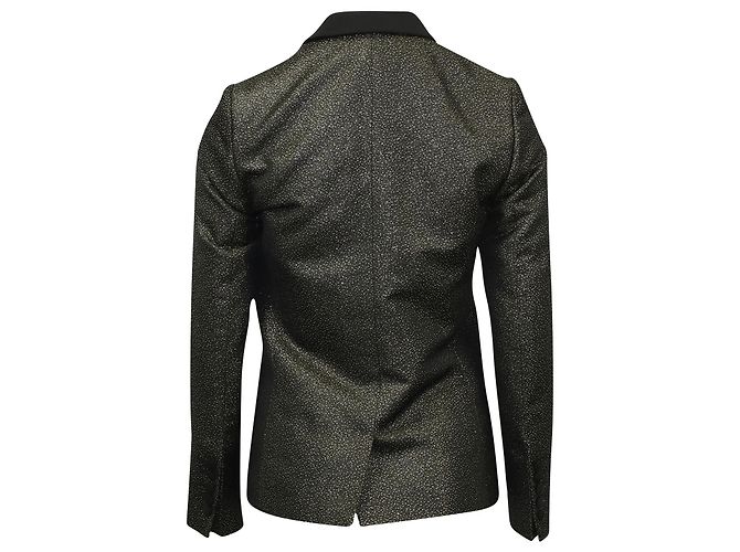 Zadig & Voltaire Vedax Dore Structured Metallic Blazer in Black Acrylic - view 3