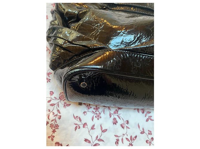 Autre Marque Borsa Burberry in vernice nera a spalla Nero - vista 4