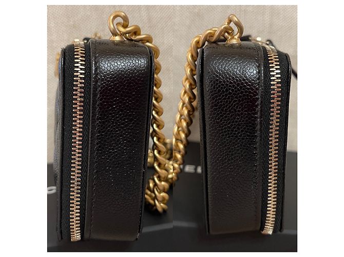 Boy Chanel Cartera con cadena dorada para teléfono de niño con cadena Negro - vista 4