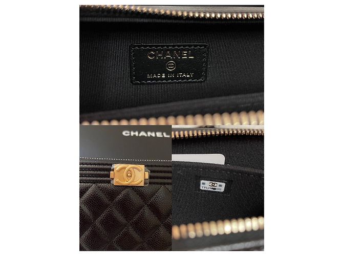 Boy Chanel Cartera con cadena dorada para teléfono de niño con cadena Negro - vista 8