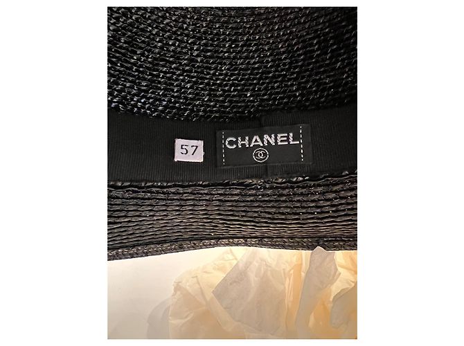 Cappello Chanel nero in poliammide - vista 4