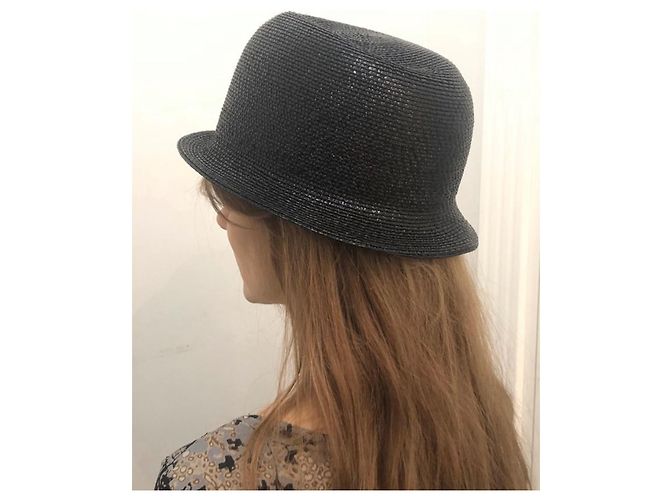 Cappello Chanel nero in poliammide - vista 6