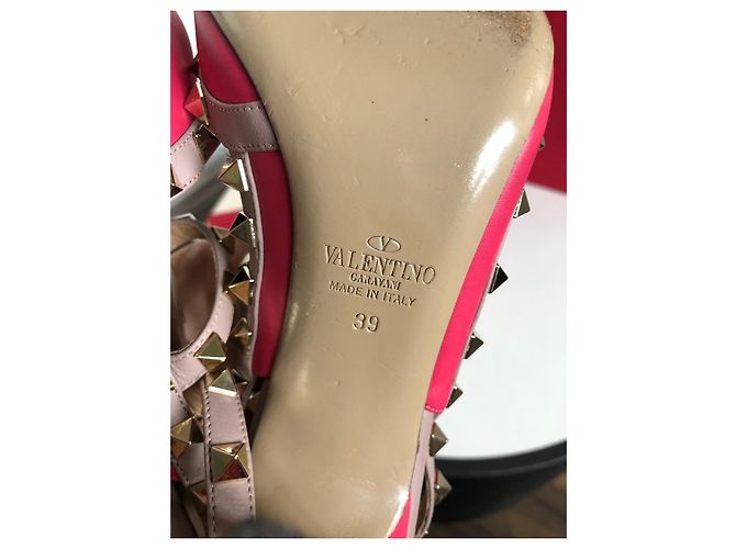 Valentino Rockstud Pumps Rosa Leder Größe 39 Pink - Ansicht 5