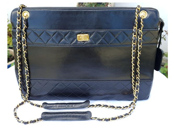 Bolsa Chanel com corrente acolchoada Preto - vista 2