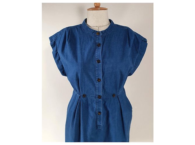 Vestido Tara Jarmon azul de algodón - vista 2