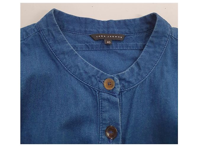 Vestido Tara Jarmon azul de algodón - vista 5