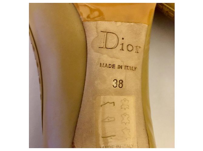 Zapato de salón Peep Toe Clair Cannage beige de Dior - vista 5