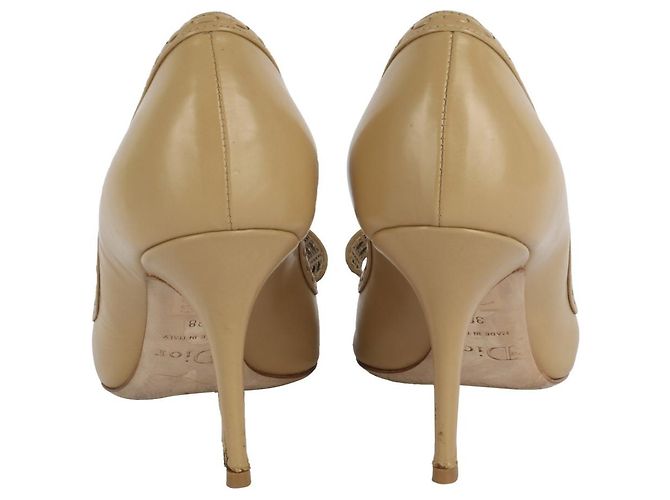 Zapato de salón Peep Toe Clair Cannage beige de Dior - vista 8