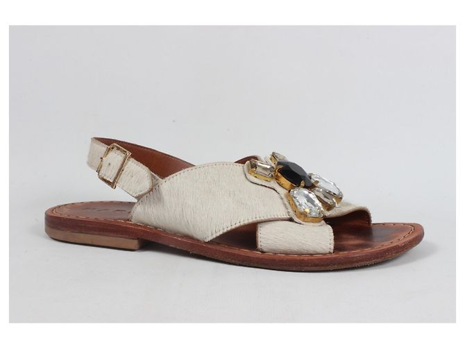 Sandali Marni con cristalli. Marrone Beige - vista 2