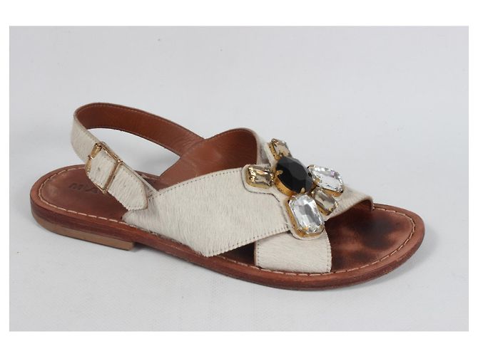 Sandali Marni con cristalli. Marrone Beige - vista 3