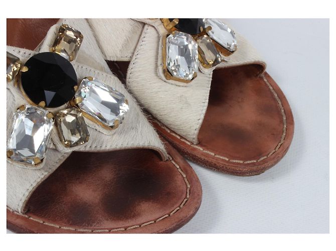 Sandali Marni con cristalli. Marrone Beige - vista 6