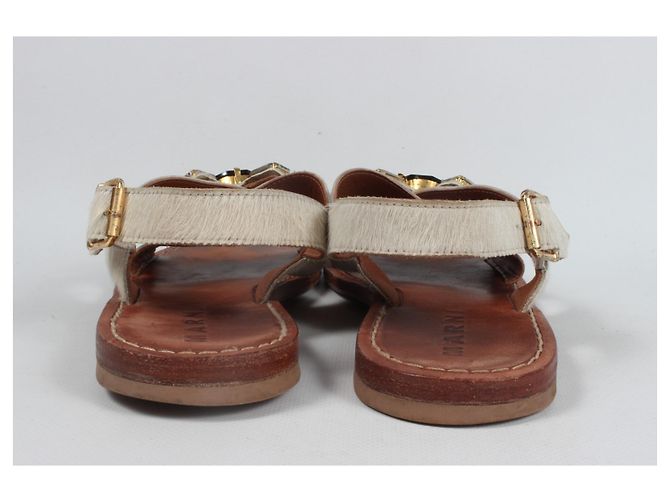 Sandali Marni con cristalli. Marrone Beige - vista 8