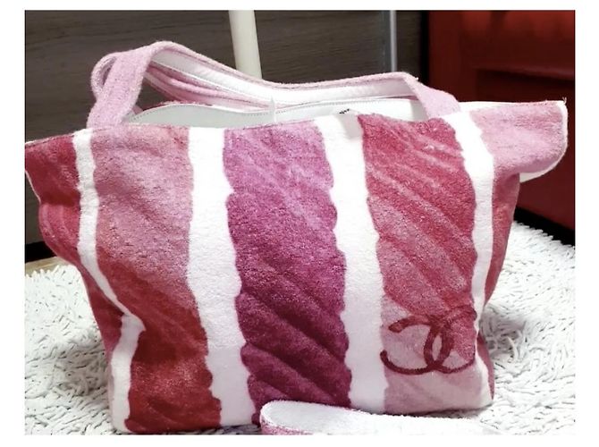 Chanel Taschen Pink Weiß Mehrfarben Fuschia - Ansicht 3