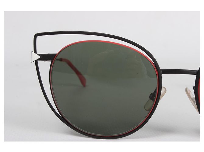 gafas de sol ojo de gato fendi Negro Metálico - vista 12