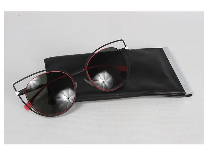 gafas de sol ojo de gato fendi Negro Metálico - vista 13