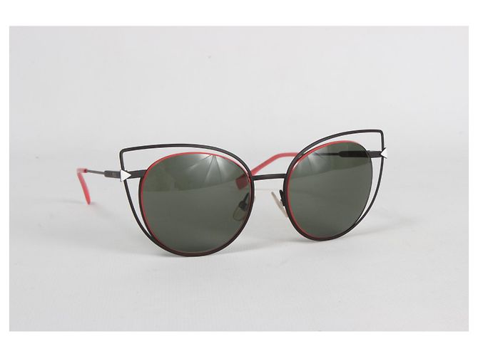 gafas de sol ojo de gato fendi Negro Metálico - vista 3
