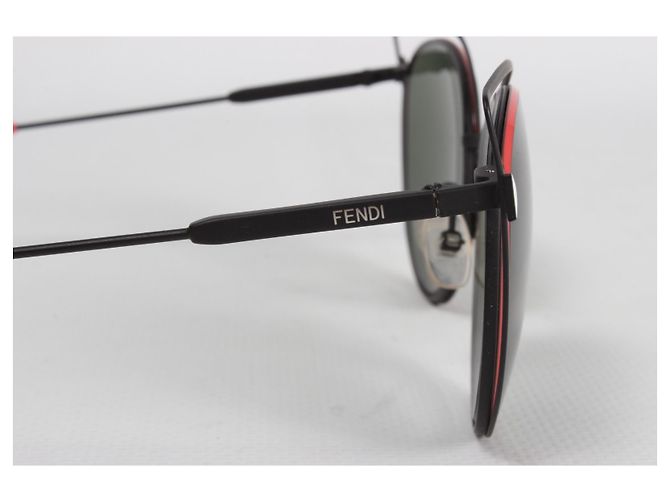 gafas de sol ojo de gato fendi Negro Metálico - vista 5