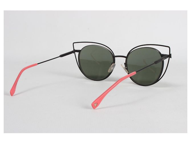 gafas de sol ojo de gato fendi Negro Metálico - vista 7