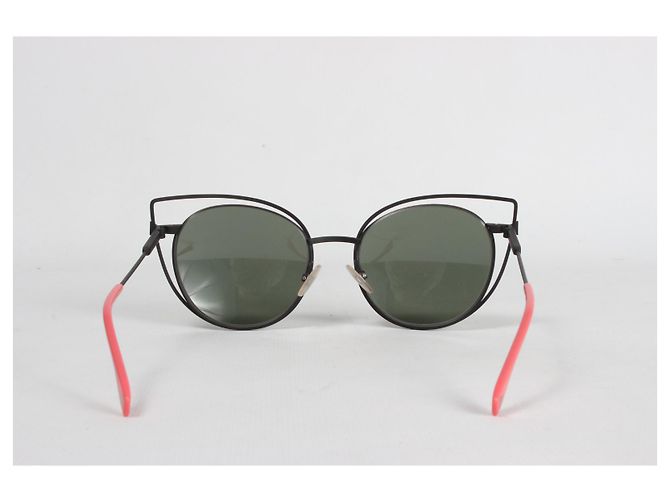 gafas de sol ojo de gato fendi Negro Metálico - vista 8