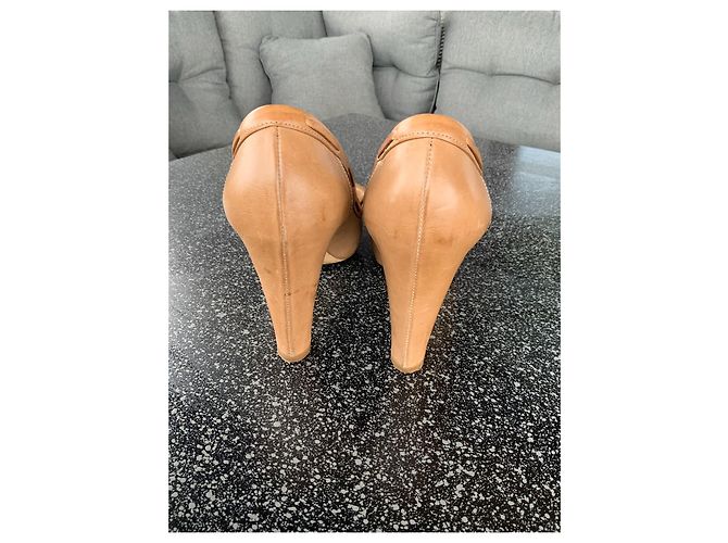 Autre Marque Décolleté Roberto Del Carlo in pelle marrone - vista 5