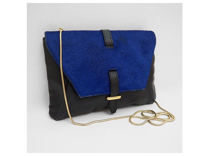 Pochette Reiss con catena a tracolla blu - vista 2