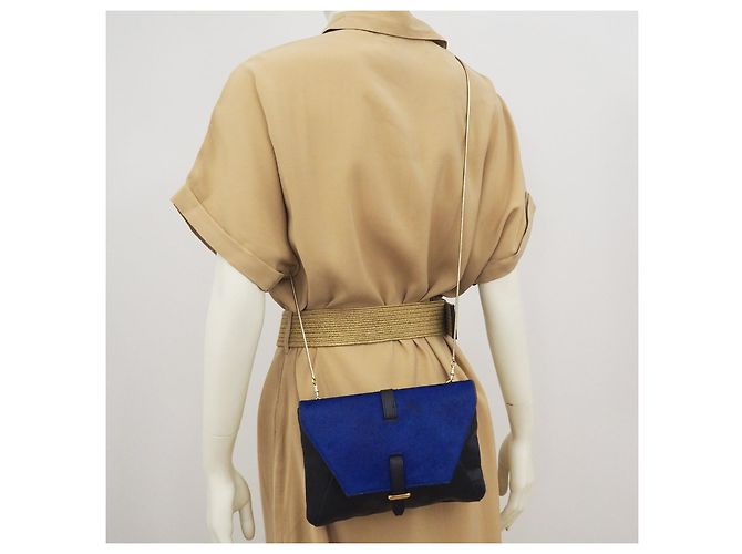 Pochette Reiss con catena a tracolla blu - vista 5