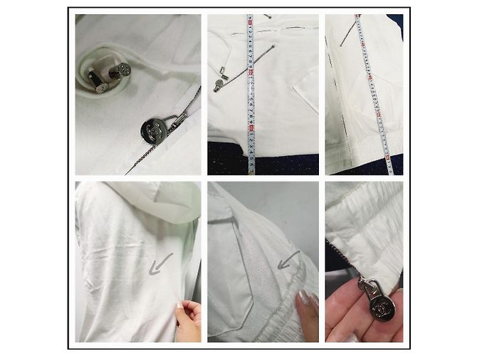 Chaleco blanco Chanel algodón poliéster 40 Plata - vista 5