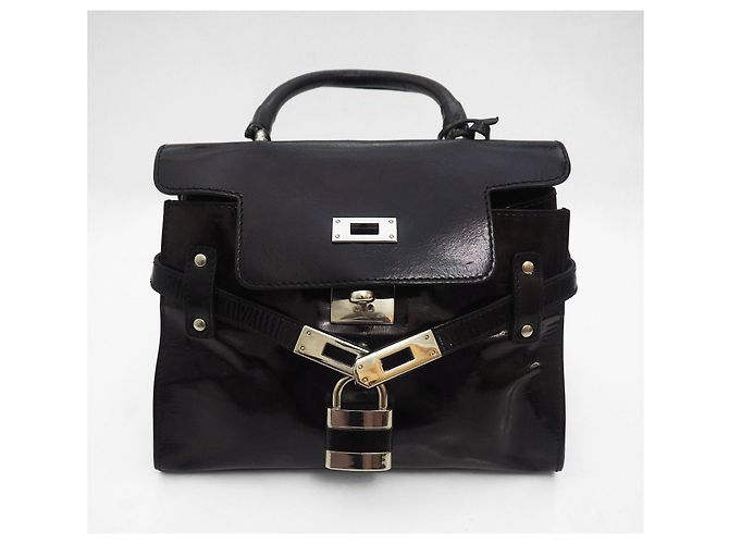 Minibolso negro de charol de Russell & Bromley - vista 7