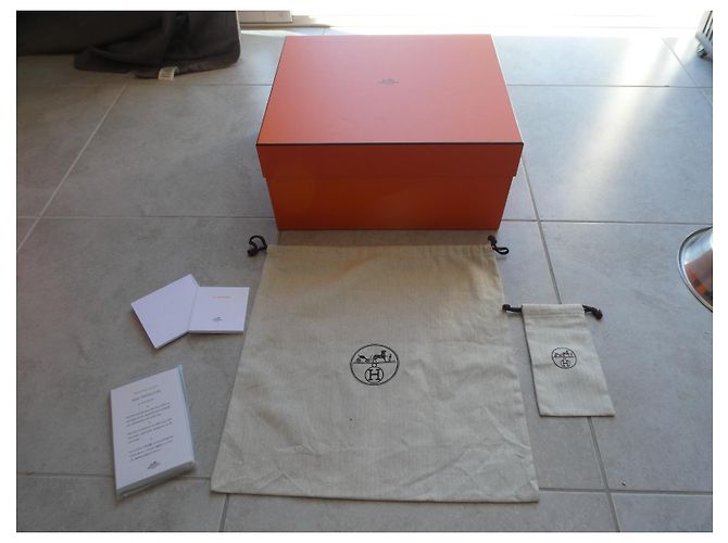 cofanetto completo per borsetta hermès birkin 30cms Arancione - vista 2