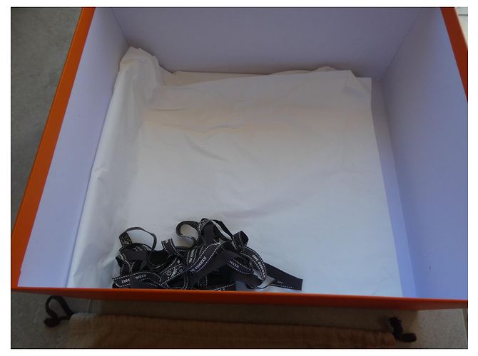 cofanetto completo per borsetta hermès birkin 30cms Arancione - vista 8