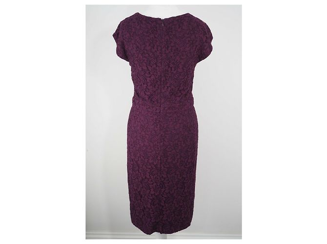Diane Von Furstenberg DvF Katrina Spitzenkleid in Burgund Lila - Ansicht 3