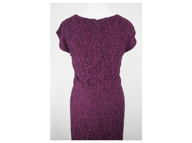 Diane Von Furstenberg DvF Katrina Spitzenkleid in Burgund Lila - Ansicht 8