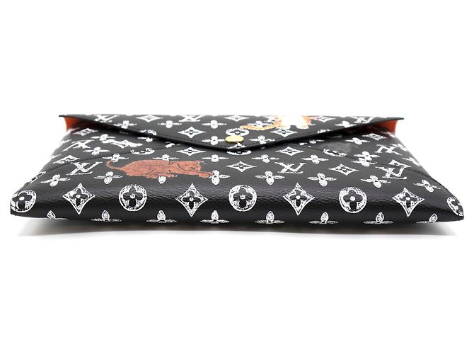 Organizer Louis Vuitton Kirigami Pochette nera Catogram Monogram Canvas Nero - vista 5