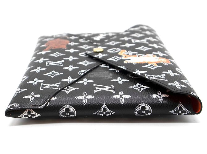 Organizer Louis Vuitton Kirigami Pochette nera Catogram Monogram Canvas Nero - vista 6