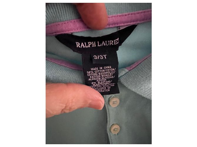 Ralph Lauren Poloshirt aus Baumwolle Hellblau Mädchen - Ansicht 2