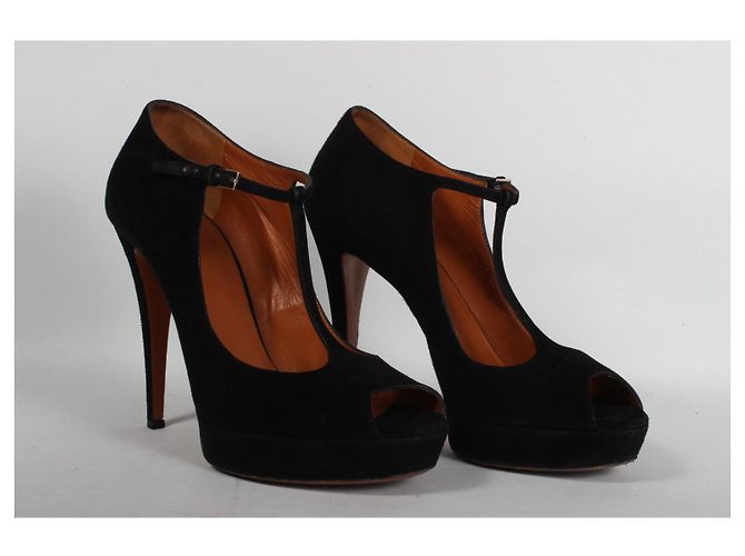 Sandali Gucci in scamosciato nero - vista 2