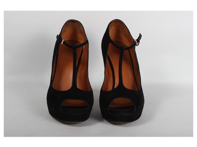 Sandali Gucci in scamosciato nero - vista 4
