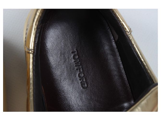 Baskets Tom Ford Cuir Doré Taille 39 - vue 13