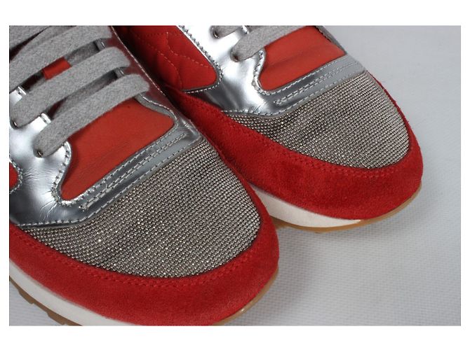 Sneakers Brunello Cucinelli. Argento Rosso Grigio - vista 7