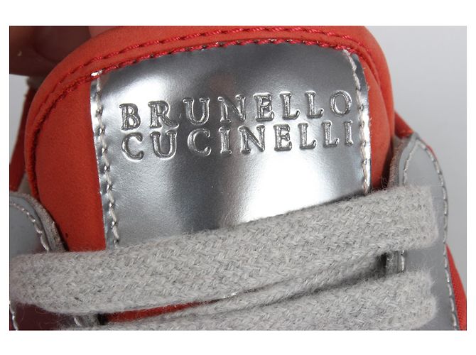 Sneakers Brunello Cucinelli. Argento Rosso Grigio - vista 9