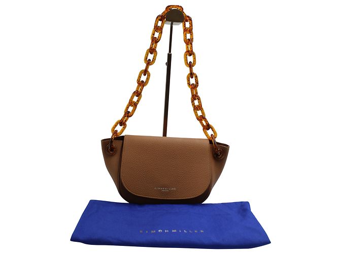 Borsa a spalla Simon Miller Bend in pelle in pelle marrone - vista 7