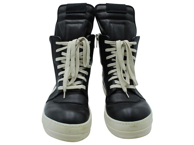 Sneakers Rick Owens Geobasket in pelle nera - vista 2