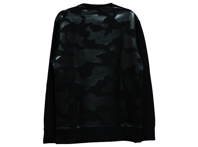 Neil Barrett Camouflage Tonal Patch Sweatshirt aus schwarzem Lyocell - Ansicht 2