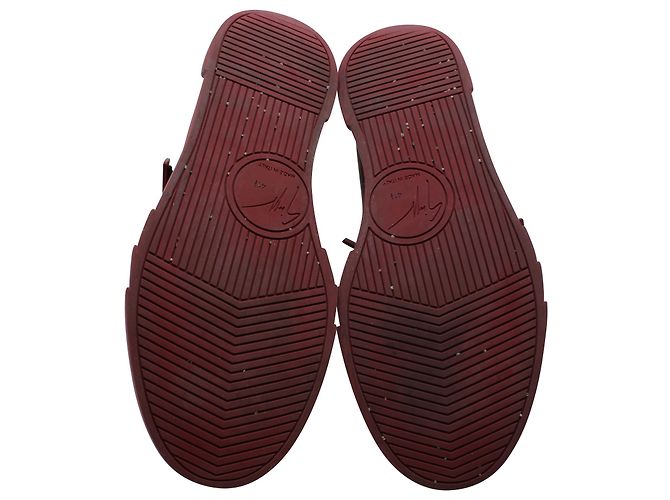 Baskets Montantes Giuseppe Zanotti en Cuir Rouge - vue 6