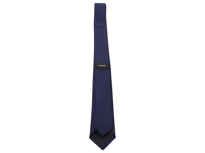 Cravatta a punta Jil Sander in lana blu navy - vista 2
